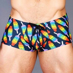 Andrew Christian Popsicle Swim Trunks, Size Small 28"-31"